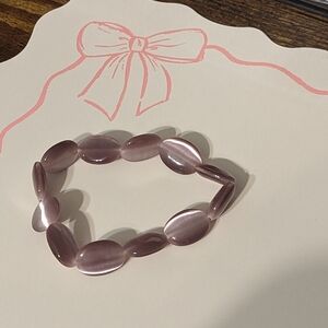 Light Purple Glass Beaded Stretchy Bracelet New!